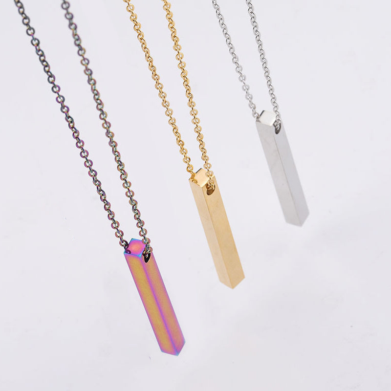 Pendant Necklace for Men and Women Stainless Steel Interlocking Chain