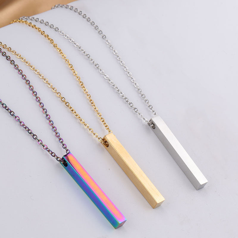 Pendant Necklace for Men and Women Stainless Steel Interlocking Chain